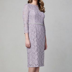 Sequins Lace Dress - light purple